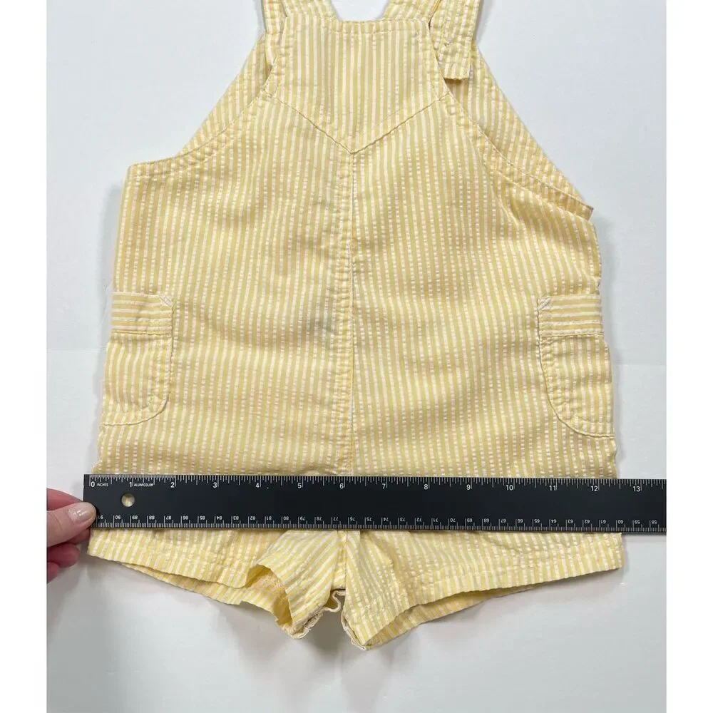 Vintage Izod Lacoste Infant Toddler Seersucker Romper Crocodile Logo Size 2T - Picture 8 of 8